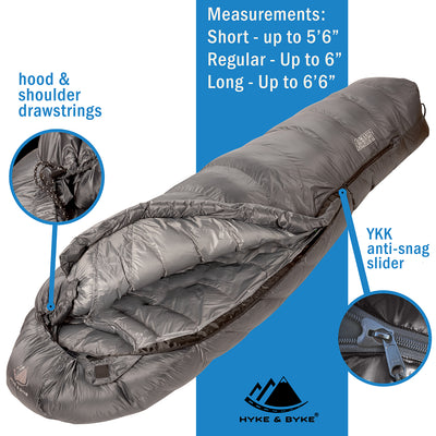 Katahdin 32°F 625 Fill Power Hydrophobic Sleeping Bag With Advanced Synthetic