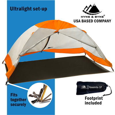 Yosemite 1 Person Backpacking Tent with Footprint