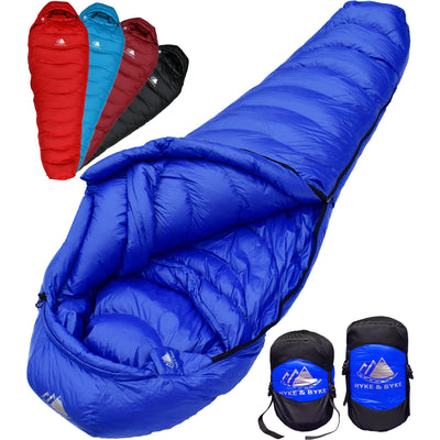 Quandary 15°F Ultralight 650FP Down Sleeping Bag Sleeping Bag Hyke & Byke Regular Blue